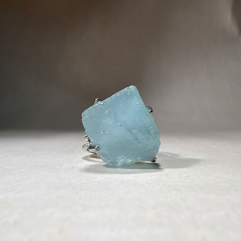 [A4013]Unique handmade crystal ring