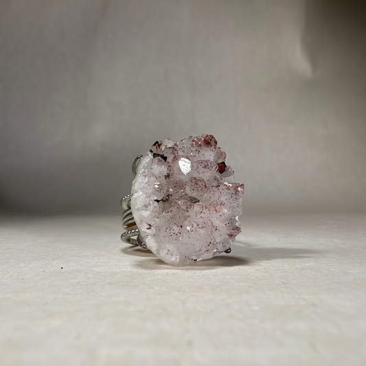 [A4019]Unique handmade crystal ring