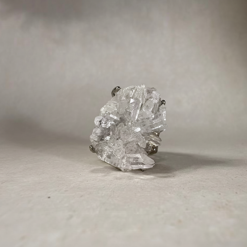 [A4031]Unique handmade crystal ring