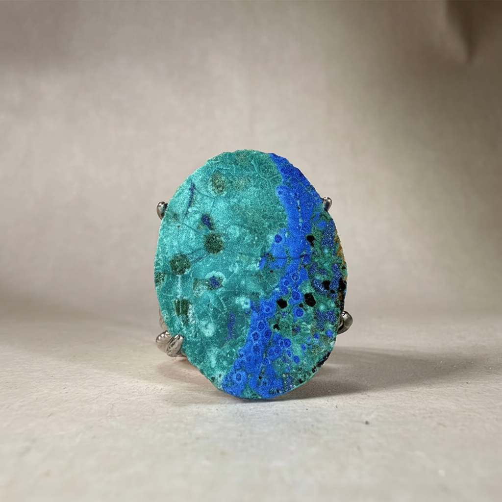[A4037]Unique handmade crystal ring