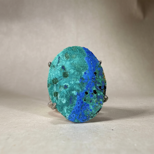 [A4037]Unique handmade crystal ring